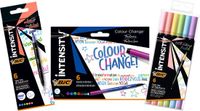 BIC Intensity 2-in-1 Pennen bundel - Diverse kleuren - Highlighters - Fineliners - Penseelstiften- bundel 3x6 stuks