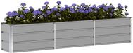 vidaXL Plantenbak Lichtgrijs 240 x 40 x 45 cm Staal