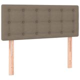 VidaXL Hoofdbord en Voeteneind Taupe met LED-strip