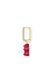 Thomas Sabo CR727-414-10 Einzelner Ohrring 925 Silber Damen Rotglas Gold Filled