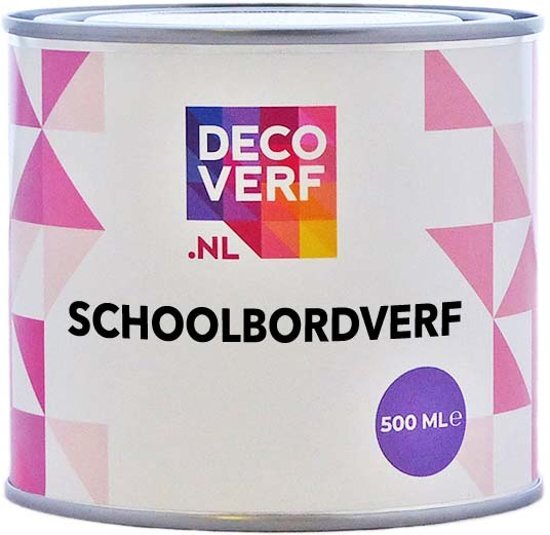 Decoverf.nl Decoverf schoolbordverf zwart, 500 ml