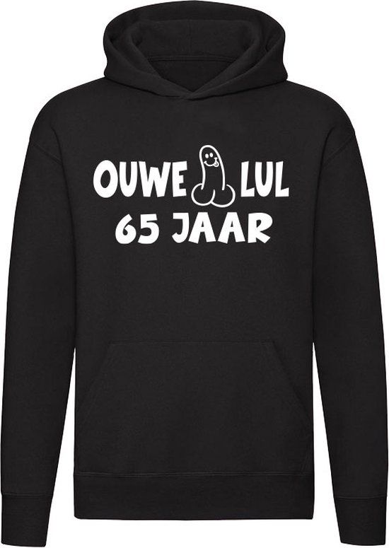 Ouwe Lul 65 Jaar Hoodie - Zwart - Unisex