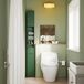 SoBuy Hoge badkamerkast, opbergmeubel met deuren, groen, Scandinavisch design, model BZR34-II-SY