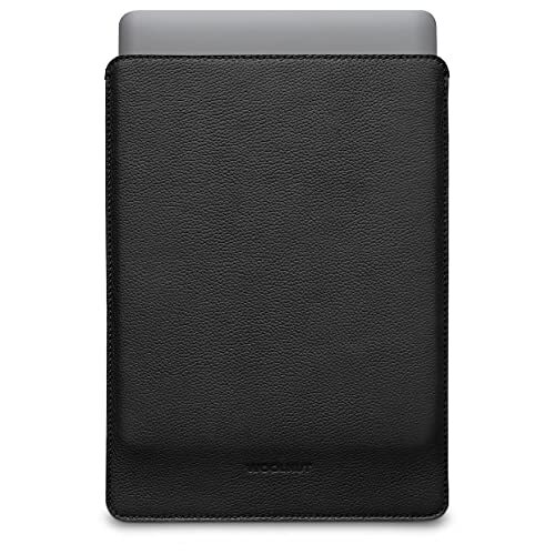 Woolnut Leather & Wool Sleeve Case Cover Hoesje voor MacBook Pro 13 en Air 13 inch (nieuw model) - Zwart
