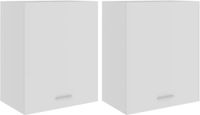 vidaXL Bovenkasten Lyon 2 stuks 50x31x60 cm bewerkt hout wit