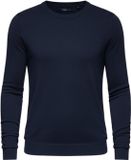 OMBRE Trui - Regular Fit - Viscose - Lange Mouw Marine L