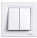 Schneider Electric Asfora Dubbele Schakelaars Wit 10A 250V