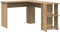 vidaXL Hoekbureau Artisan Eiken Bewerkt Hout 140 x 113,5 x 75 cm