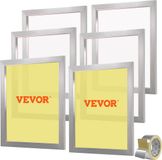 VEVOR Zeefdrukpers Zeefdrukmachine 50,8x61 cm 305 Mesh 6 Zeefframes