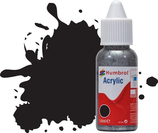 Humbrol - No 33 Black - Matt Acrylverf