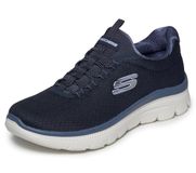 Skechers Dames Summits Plus Summer Haze Espadrilles, Marine.