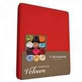 Romanette Hoeslaken Terra Pumpkin Rood (Velours) - 2-persoons (140/150 x 200/210/220 cm)