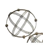 DRW Decoratieve bol van metaal, goudkleurig, 23 cm