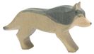 Figurine de loup en bois, course, fait main, 1 pièce