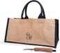 Sagaform Karl-Johan sac avec couteau à champignon, beige/noir