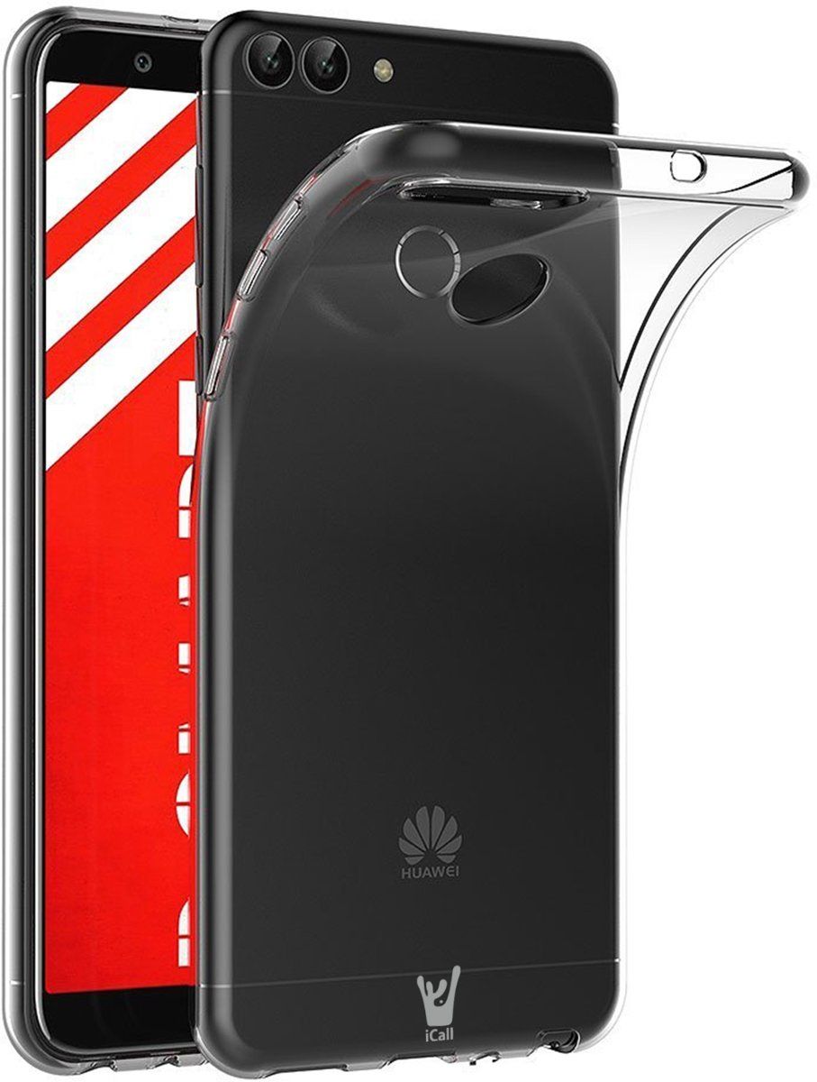 iCall Huawei P Smart Hoesje Transparant TPU Siliconen Soft Gel Case - 2018
