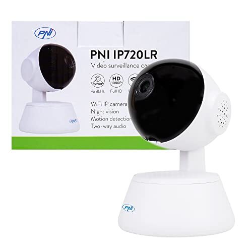 PNI Videobewakingscamera IP720LR 1080P 2 MP met IP P2P PTZ draadloos, microSD-kaartsleuf