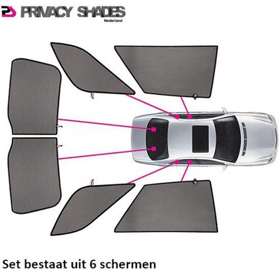 Car Shades set compatible with Volvo C40 2021- (6-piece)