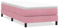 vidaXL Boxspring zonder matras fluweel roze 80x210 cm
