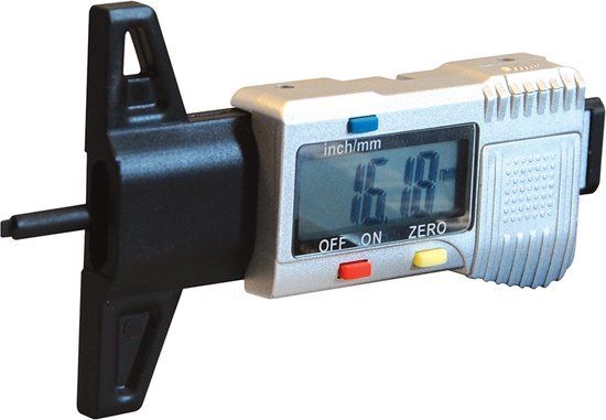 Silverline Digitale bandenprofielmeter - 0,01 mm resolutie - LCD display - Meetbereik 0-25 mm