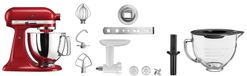 KitchenAid Küchenmaschine 5KSM125EER Empire rot, 300 W, 4,8 l Schüssel, Gratis Fleischwolf, Schüssel, Spritzgebäckvorsatz (Wert: ca.238,- UVP)