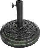Merkloos Relaxdays Parasolvoet - 34–48 mm - Ø 45 cm - zwart-groen