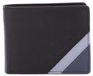 Lancetti Portefeuille homme cuir véritable noir avec détails bleu Black B UNICA 9x11x2.5 cm