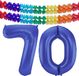 Folat Verjaardag Leeftijd folieballon - 70 jaar - blauw - 86 cm
