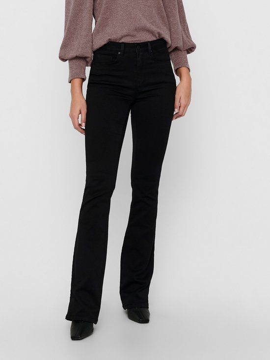 ONLY ONLROYAL LIFE HIGH SWEET FLARE 600 - Black - Women's Jeans - Size XS X L34