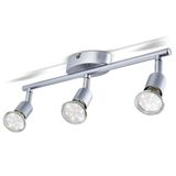 B.K.Licht Plafondspots met 3 lichtpunten GU10 fitting railverlichting opbouwspots incl. 3x GU10 3.000K 250Lm