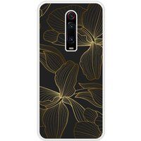 Mi 9T Gouden bloemen Beschermende siliconen case