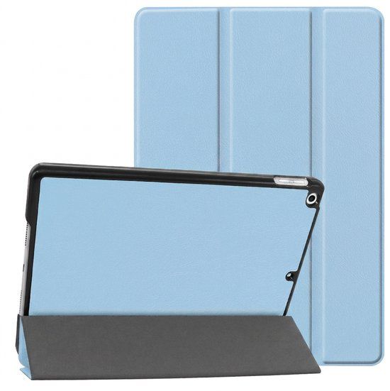 imoshion Tablet Hoes - Geschikt voor Apple iPad 9/8/7 10.2 inch (9e generatie 2021 / 8e generatie 2020 / 7e generatie 2019) - Trifold Bookcase - Lichtblauw