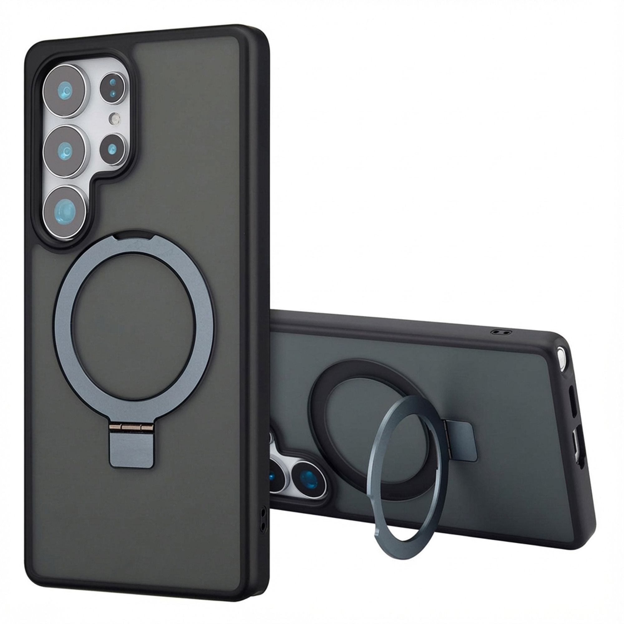 Accezz Ring Stand Backcover met MagSafe Samsung Galaxy S25 Ultra - Zwart