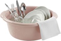 Plasticforte Afwasteil - Afwasbak - 15 liter - beige - rond - 46 x 17 cm - kunststof