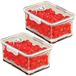 JOYBOS Set van 2 conteneurs alimentaires chacun 2,5 l pour le stockage des aliments, avec couvercle