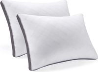 Unyqoos® Kussenset – geschikt voor mensen met allergieën, microvezel vulling, zacht, orthopedisch ergonomisch slaapkussen met rits, wit, standaard, voor zij- en buikslapers