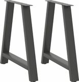Pieds de table 2 pcs forme A 80x(72-73) cm acier anthracite