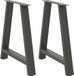 Pieds de table 2 pcs forme A 80x(72-73) cm acier anthracite