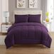Sweet Home Collection Ultra Soft Down Alternatieve Set & Luxe Lakens, Polyester, Violet, Twin XL