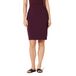 Amazon Essentials Dames Ponte Pull-On Boven de Knie Getailleerde Kokerrok
