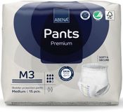 ABENA Pants Premium M3 - 15x Absorberend Broekje, Maat M, Heupomvang 80-110 cm, Maxi Absorptie