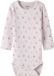 NAME IT NBFFICHERRY LS BODY - Baby - Bodies - Vrouwen - Cradle Pink - Gebloemd - 95% Biologisch katoen, 5% Elastaan - Maat 74