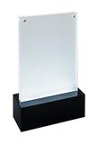 Tafelstandaard SIGEL TA423 Verlichte led-tafelstandaard voor DIN A6, glashelder/zwart, acryl