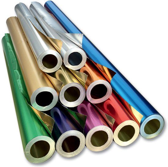 Folia Aluminium-knutselfolie, goud/zilver 500 mm x 10 m