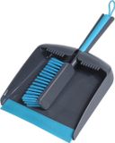 Merkloos Stoffer en blik van kunststof - grijs/blauw