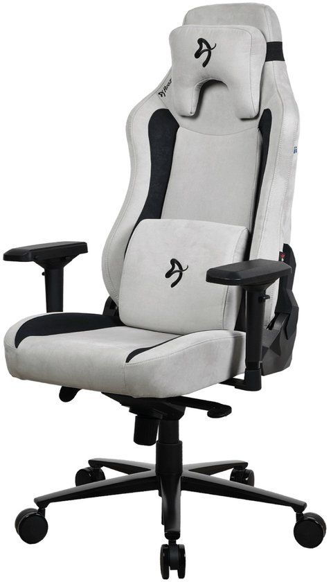 Arozzi Vernazza Supersoft Light Grey Fabric Gaming Chair