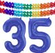 Folat Ballon d'anniversaire en aluminium - 35 ans - bleu - 86 cm