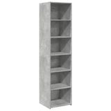 vidaXL Hoge kast, betongrijs, 45x41x185 cm, bewerkt hout