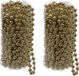 Othmar Decorations Bv Kralenslinger - 2x stuks - goud - kunststof - 8 meter