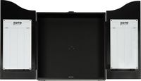 KOTO Darts - Dartbordkast - Effen Zwart (63 cm x 49 cm x 8,5 cm) - 2 Whiteboard Scoreborden